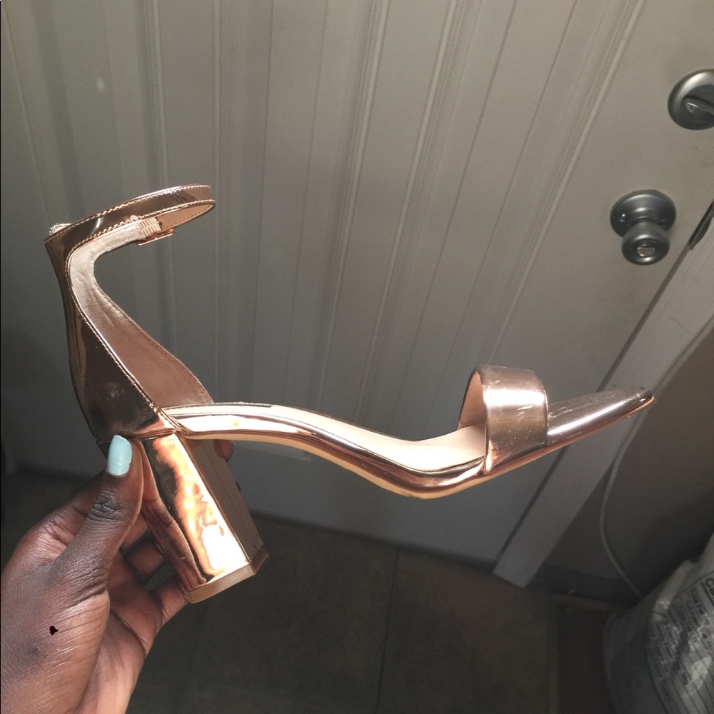 Golden Block Heel